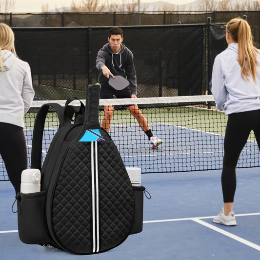 pickleball paddle sling bag with compartments
