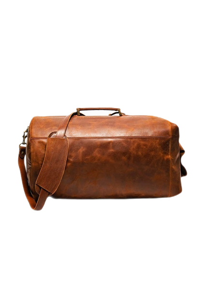 Nicole Military Leather Duffle Bag Tan-3