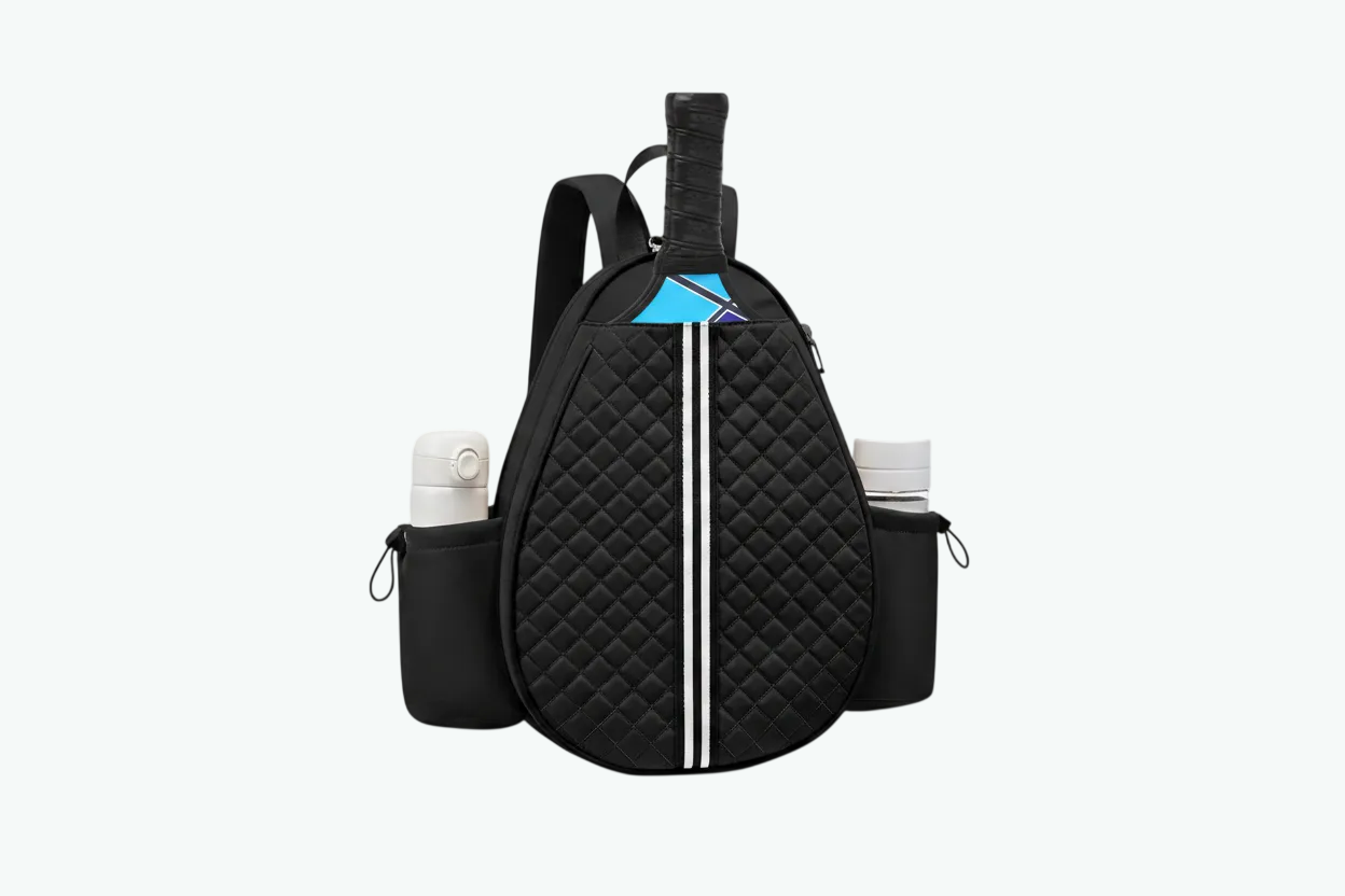 PRIMLAY Pickleball Sling Bag – 7-Compartment Court Bag with Fence Hook